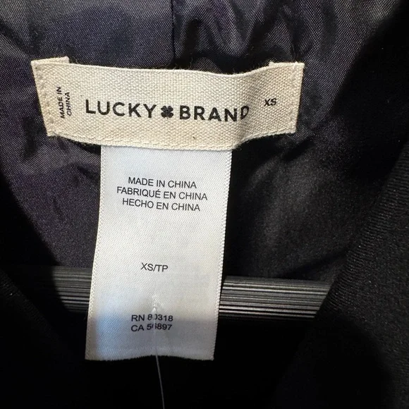 Lucky Brand Women’s Black Cropped Ponté-Knit Blazer XS - Picture 4 of 5